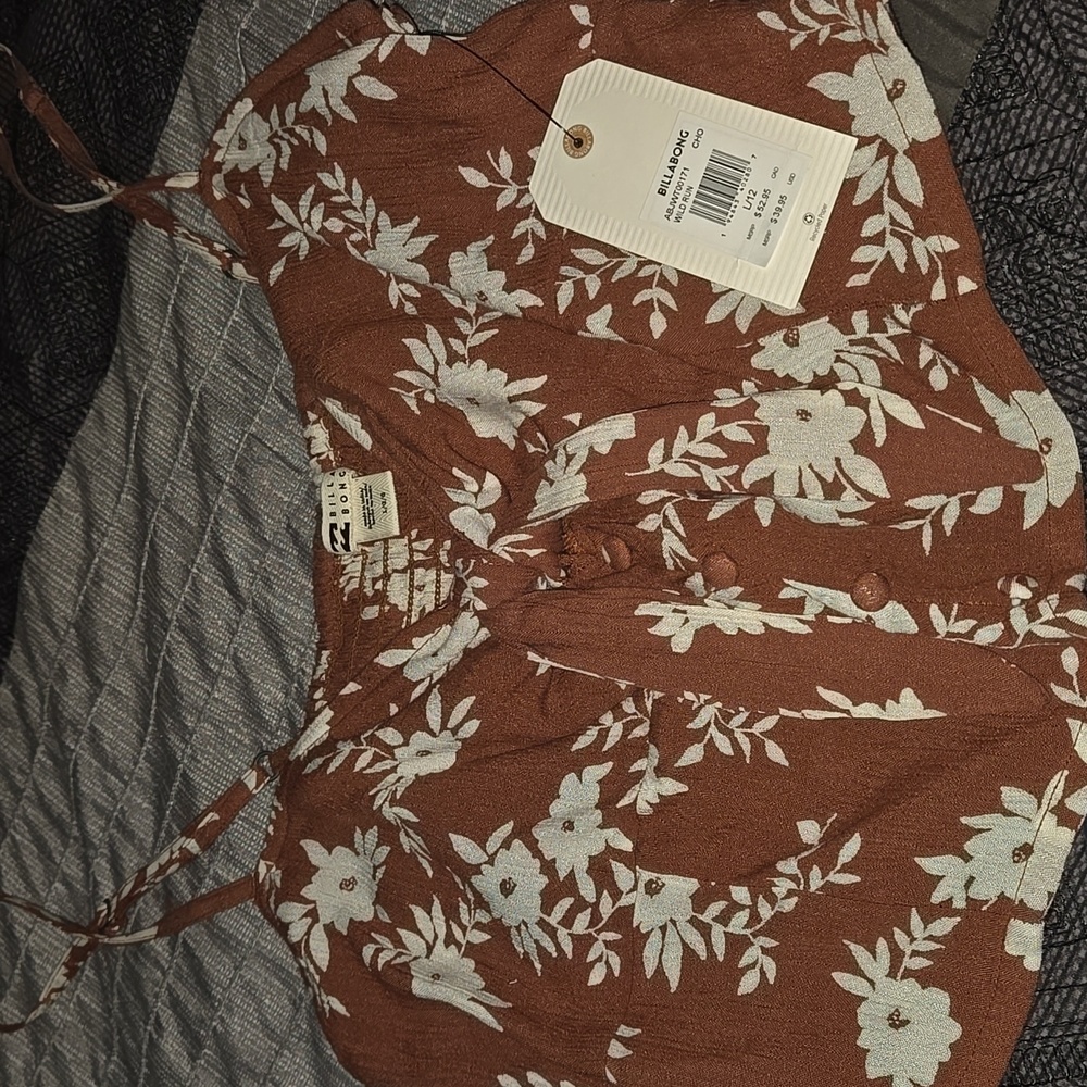 Billabong Women's Brown Floral Camisole - Picture 3 of 5